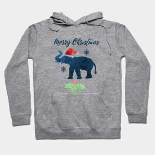 Christmas Elephant Art Hoodie